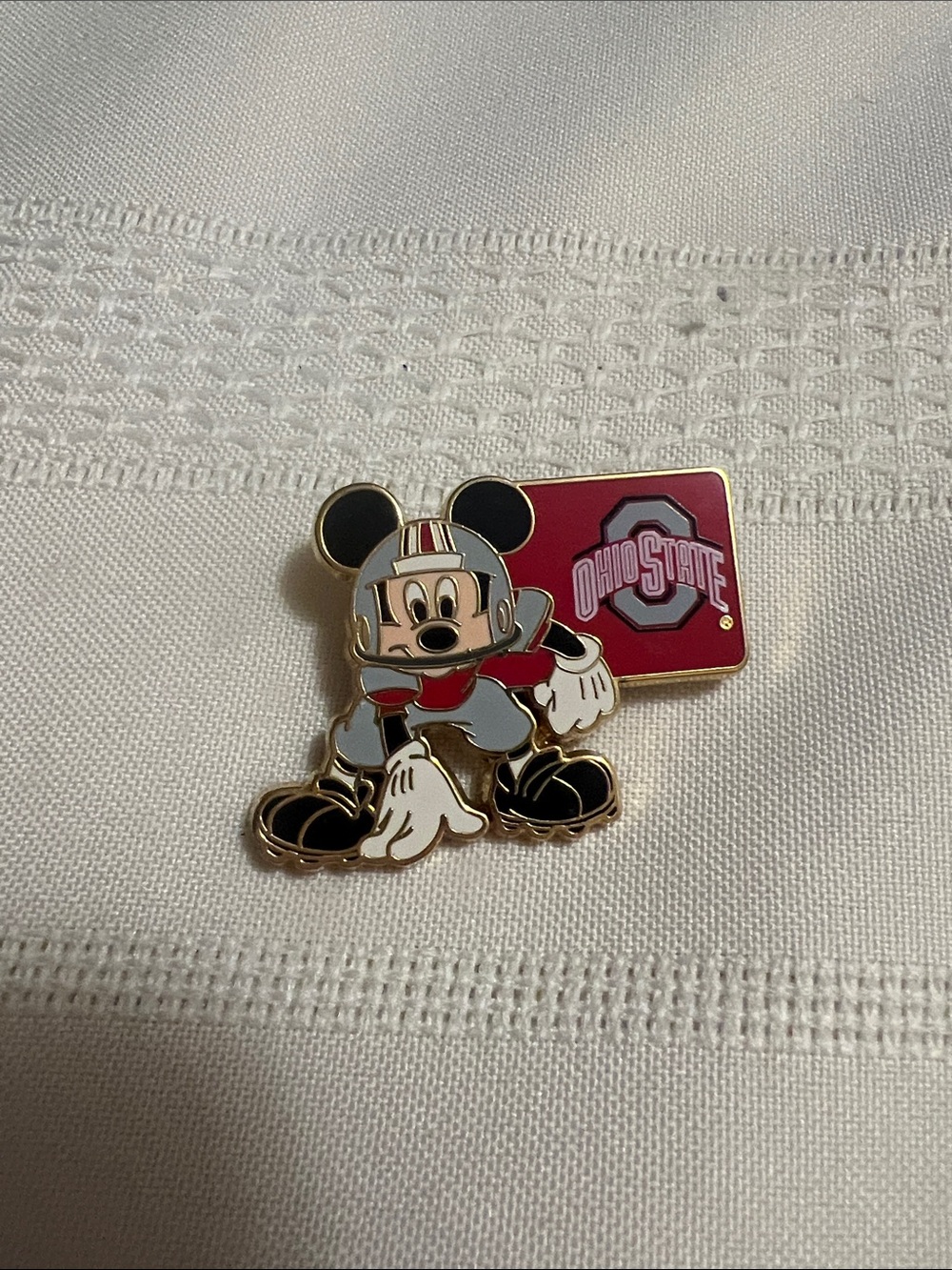 Ohio State Kids Enamel Mickey Mouse Football Pin